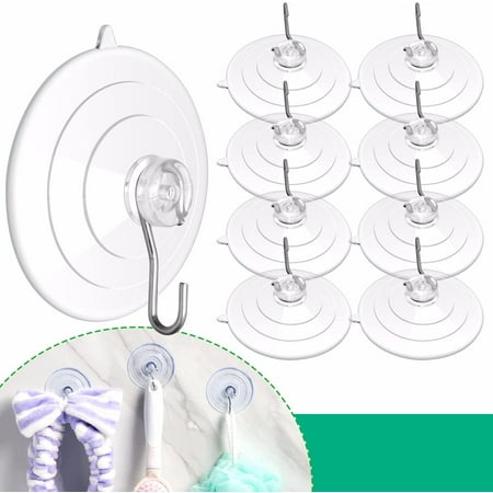 Suction Cup Hooks 2-1/2 inch Removable Waterproof Stronge Powerful Hooks for Bathroom Kitchen Restroom (8 Pack)
Suction Cup Hooks 2-1/2 inch Removable Waterproof Stronge Powerful Hooks for Bathroom Kitchen Restroom (8 Pack)