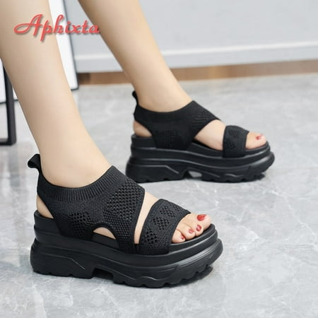 Aphixta Platform Shoes Women Sandals Wedge Heels Height Increaming Summer Buckle Thick Soled Beach Canvas Sandals Big Size 43
Aphixta Platform Shoes Women Sandals Wedge Heels Height Increaming Summer Buckle Thick Soled Beach Canvas Sandals Big Size 43