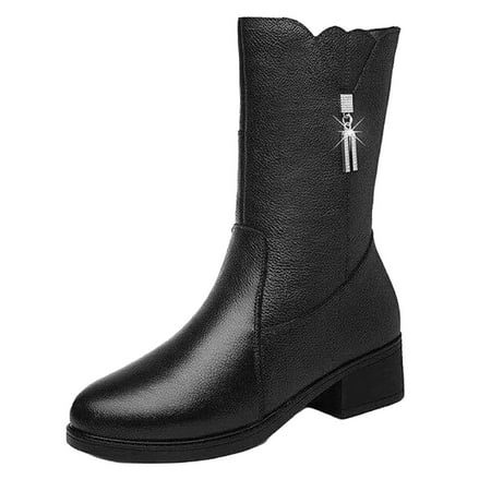 Boots for Women Mid-Heel Knight Leather Boots Women Lace Mid-Tube Boots Large Size Low-Heel Zipper Rhinestone Shoes
Boots for Women Mid-Heel Knight Leather Boots Women Lace Mid-Tube Boots Large Size Low-Heel Zipper Rhinestone Shoes
