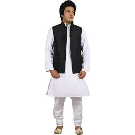 Royal Men s Cotton Kurta Pyjama Set (ROYAL_149_White_X-Large)