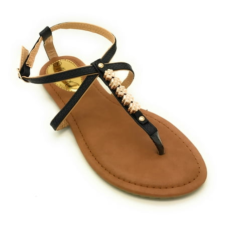 Victoria K. Women s Embellished T-Strap Sandal