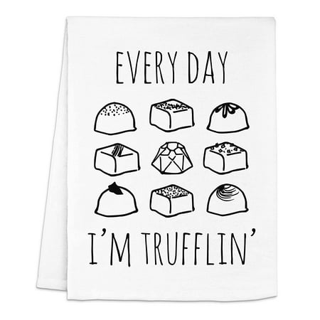 Funny Kitchen Towel Every Day I m Trufflin Flour Sack Dish Towel Sweet Housewarming Gift White or Gray (White)
Funny Kitchen Towel Every Day I m Trufflin Flour Sack Dish Towel Sweet Housewarming Gift White or Gray (White)