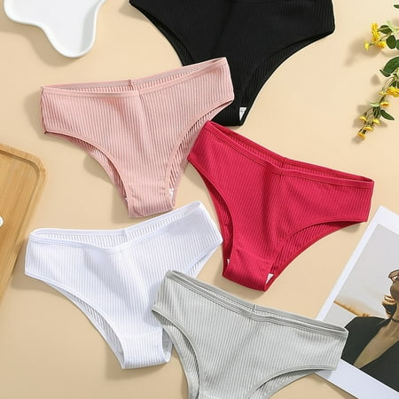 5 Pcs Ribbed Sports Panties Comfy & Breathable Elastic Hipster Panties Women‘s Lingerie & Underwear
5 Pcs Ribbed Sports Panties Comfy & Breathable Elastic Hipster Panties Women‘s Lingerie & Underwear