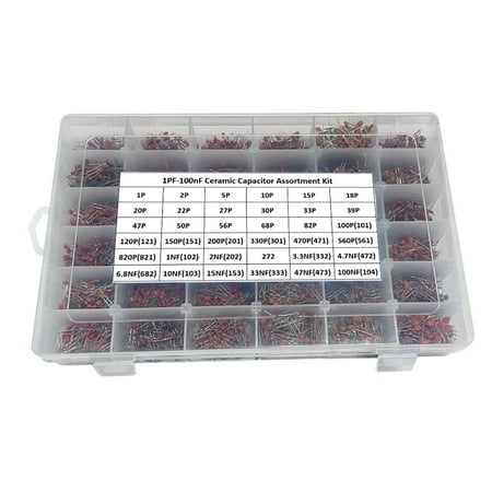 ABIDE 7200Pcs/Lots 24 Value Practical Wear-resistant Ceramic Capacitor Good Conductivity Capacitor Assortment Set Transistors Kit Home
ABIDE 7200Pcs/Lots 24 Value Practical Wear-resistant Ceramic Capacitor Good Conductivity Capacitor Assortment Set Transistors Kit Home
