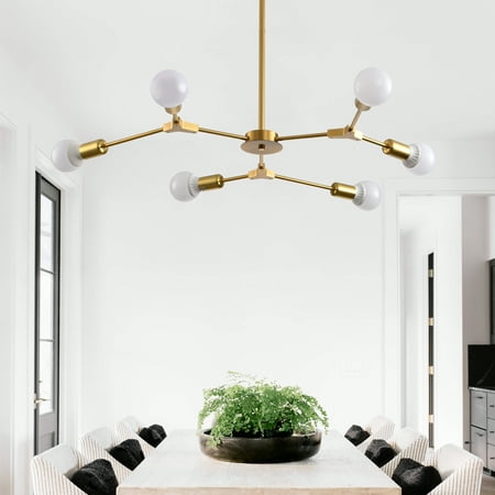 Sputnik Light Fixture 6-Lights Chandelier Gold Chandelier Metal Semi Flush Mount Ceiling Light for Bedroom Living Room Hallway
Sputnik Light Fixture 6-Lights Chandelier Gold Chandelier Metal Semi Flush Mount Ceiling Light for Bedroom Living Room Hallway