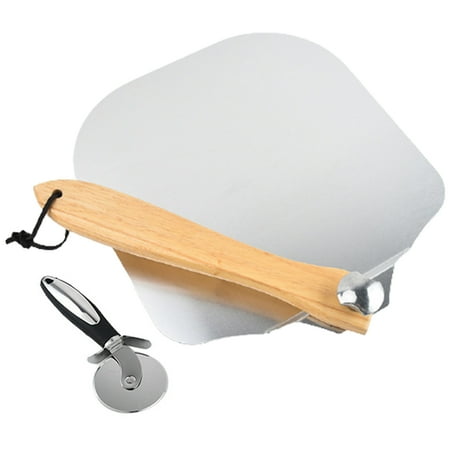 Aluminium Metal Pizza Peel 12 x 14 Inch with Foldable and Detachable Wooden Handle Pizza Paddle for Oven
Aluminium Metal Pizza Peel 12 x 14 Inch with Foldable and Detachable Wooden Handle Pizza Paddle for Oven