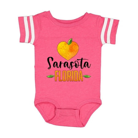 Inktastic Sarasota Florida Orange in Heart Gift Baby Boy or Baby Girl Bodysuit