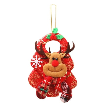 ZTTD Christmas Decorations Christmas Deer Snowman Christmas Tree Decorations Pendant A