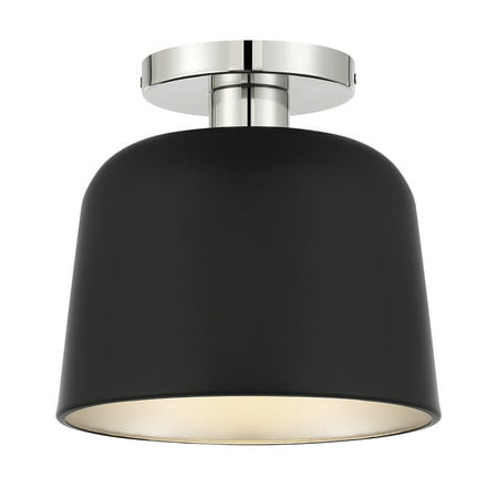 1 Light Ceiling Light in Matte Black with Polished Nickel by Meridian Lighting M60067MBKPN
1 Light Ceiling Light in Matte Black with Polished Nickel by Meridian Lighting M60067MBKPN