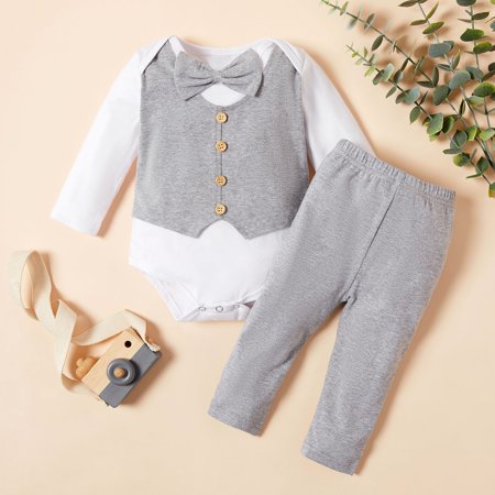 Cathalem 2t Boys Shorts Infant Newborn Baby Boys Gentleman Suit Bowtie Romper Patchwork Colour Long Sleeve Winter Track Suits Childrenscostume Grey 0-3 Months
Cathalem 2t Boys Shorts Infant Newborn Baby Boys Gentleman Suit Bowtie Romper Patchwork Colour Long Sleeve Winter Track Suits Childrenscostume Grey 0-3 Months