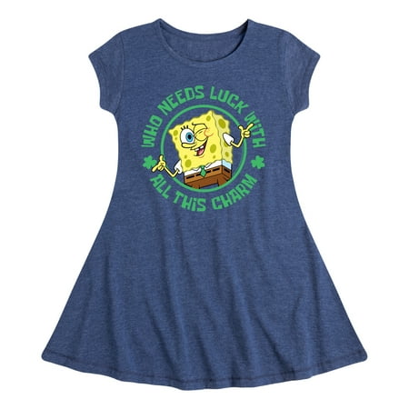 SpongeBob SquarePants - Who Needs Luck With This Charm - Girls Fit And Flare Cap Sleeve Dress
SpongeBob SquarePants - Who Needs Luck With This Charm - Girls Fit And Flare Cap Sleeve Dress