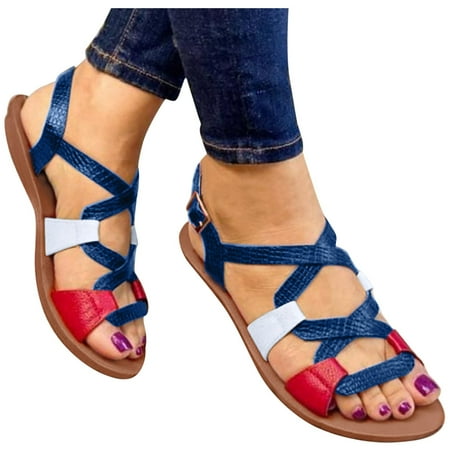Aayomet Sandals for Women Dressy Summer Beach ShoesPU&RubberLightweightHolidayGirls Blue 8
Aayomet Sandals for Women Dressy Summer Beach ShoesPU&RubberLightweightHolidayGirls Blue 8