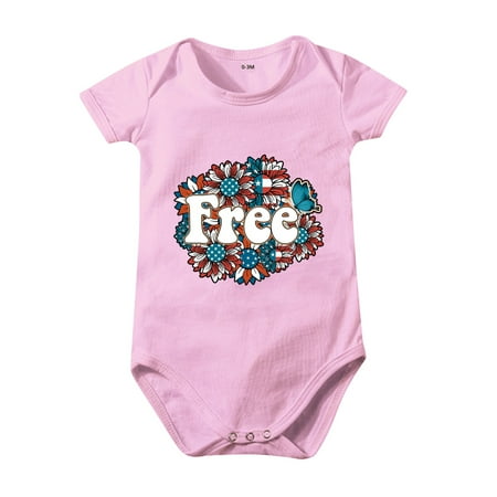 Unisex Baby Onesie Clothing Summer Independence Day Floral Celebration Cartoon Print Short Sleeve Crawl Romper Clothes 0 To 24 Months Kids
Unisex Baby Onesie Clothing Summer Independence Day Floral Celebration Cartoon Print Short Sleeve Crawl Romper Clothes 0 To 24 Months Kids
