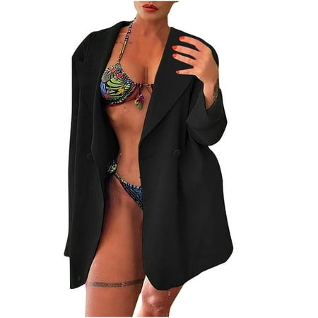 Casual Blazer for Women Oversized Lightweight Long Sleeve Cardigan Loose Vintage Solid Color Jacket Trench Coat
Casual Blazer for Women Oversized Lightweight Long Sleeve Cardigan Loose Vintage Solid Color Jacket Trench Coat