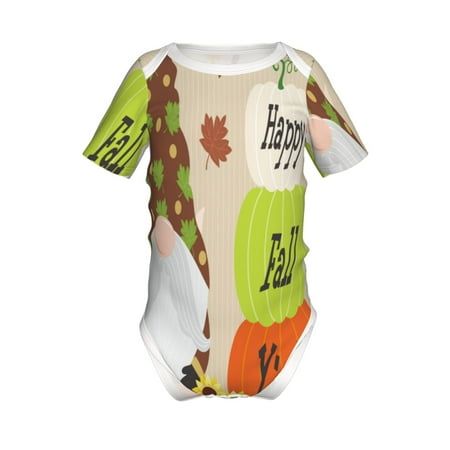 Junzan Gnome Happy Fall Print Short-Sleeve Baby Climbing Clothes Bodysuits for Infant One-Piece for Baby Boys & Girls Baby Clothes Baby Romper with Snap Closure-2 Years
Junzan Gnome Happy Fall Print Short-Sleeve Baby Climbing Clothes Bodysuits for Infant One-Piece for Baby Boys & Girls Baby Clothes Baby Romper with Snap Closure-2 Years