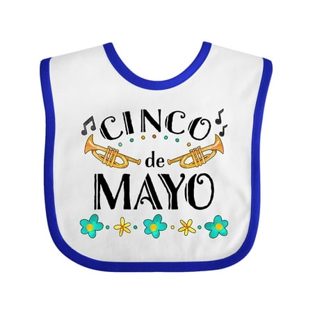 Inktastic Cinco De Mayo with Trumpets Gift Baby Boy or Baby Girl Bib