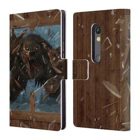 OFFICIAL CHRISTOS KARAPANOS HORROR 3 LEATHER BOOK WALLET CASE COVER FOR MOTOROLA PHONES