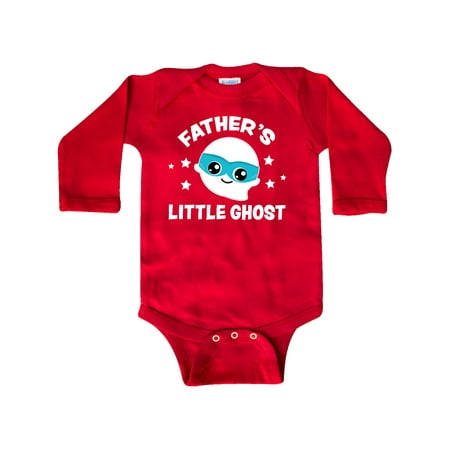 Inktastic Cute Father s Little Ghost Gift Baby Boy or Baby Girl Long Sleeve Bodysuit