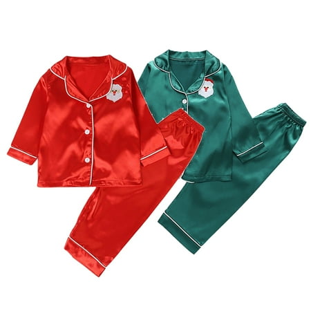 MAXCOZY 2 Piece Kids Satin Pajamas Set Button-Down Sleepwear Loungewear PJS Long Sleeve Tops + Pants 2-10 Years
MAXCOZY 2 Piece Kids Satin Pajamas Set Button-Down Sleepwear Loungewear PJS Long Sleeve Tops + Pants 2-10 Years