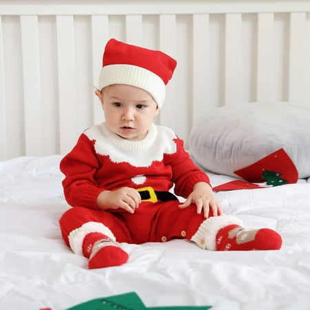 Promotion!Baby Boy & Girl s Christmas Romper Set 2PCS Knitwear Cute Outfits Long Sleeve Crew Neck Playsuit and Warm Hat
Promotion!Baby Boy & Girl s Christmas Romper Set 2PCS Knitwear Cute Outfits Long Sleeve Crew Neck Playsuit and Warm Hat