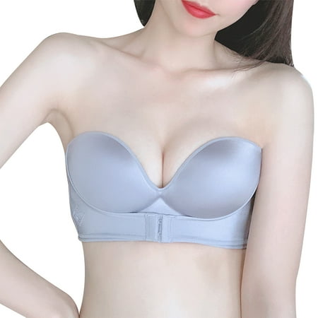 Women Strapless Front Buckle Lift Bra Sexy Underwear Adjustable Gather up Wireless Front Strap Anti-Slip Invisible Push Up Bra
Women Strapless Front Buckle Lift Bra Sexy Underwear Adjustable Gather up Wireless Front Strap Anti-Slip Invisible Push Up Bra