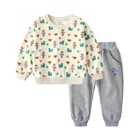 Paokuoon Toddler Boys Cartoon Print Sweatsuit Joggers Set Kids Long Sleeve Pullover 2 Piece with Sweatsuit Outfit for 2-8 Years
Paokuoon Toddler Boys Cartoon Print Sweatsuit Joggers Set Kids Long Sleeve Pullover 2 Piece with Sweatsuit Outfit for 2-8 Years
