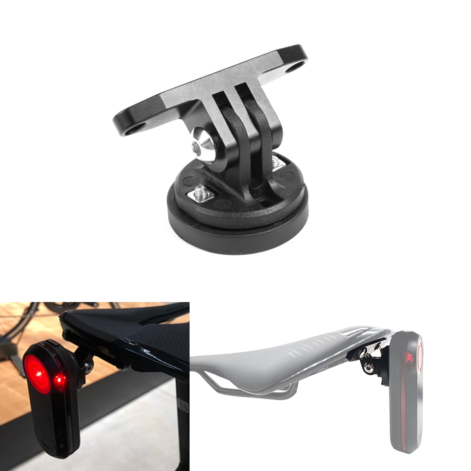 Xotic Tech Saddle Clamp Mount For Gopro Camera Garmin Varia Rearview