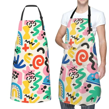 XMXT 1 Pcs Waterproof Kitchen Cooking Apron Vivid Multicolor Graffiti Adjustable Aprons for Women Men with Pockets
XMXT 1 Pcs Waterproof Kitchen Cooking Apron Vivid Multicolor Graffiti Adjustable Aprons for Women Men with Pockets