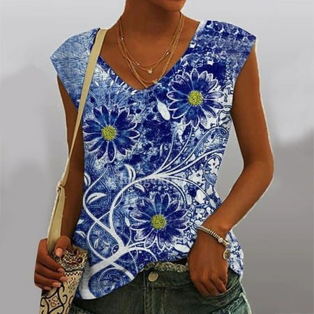 dmqupv Loose Tees for Women Cute Summer Tops For Women Plus Size Tops V Neck Print under Scrub Women Long Sleeve Shirts Blue X-Large
dmqupv Loose Tees for Women Cute Summer Tops For Women Plus Size Tops V Neck Print under Scrub Women Long Sleeve Shirts Blue X-Large