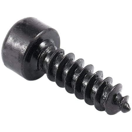 100 Pcs 3mm x 10mm Thread Hexagon Head Tapping Screws Black