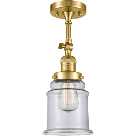Satin Gold Tone Semi Flush 6 Wide Steel/Cast Brass/Glass Medium Base 1 Light Fixture
Satin Gold Tone Semi Flush 6 Wide Steel/Cast Brass/Glass Medium Base 1 Light Fixture