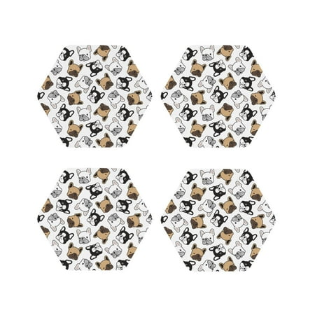 Fuzoiu French Bulldog3 Print Leather Coasters Set Drink Coasters Set of 4 for Tabletop Protection Durable PVC Coasters Home Décor and Housewarming Gift-Hexagon
Fuzoiu French Bulldog3 Print Leather Coasters Set Drink Coasters Set of 4 for Tabletop Protection Durable PVC Coasters Home Décor and Housewarming Gift-Hexagon