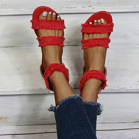 Cathalem Womens Dress Sandals Size 9 Toe Women s Beach Hollow Open Summer Sandals Shoes Breathable Zipper Flock Women s sandals Sandal Red 9
Cathalem Womens Dress Sandals Size 9 Toe Women s Beach Hollow Open Summer Sandals Shoes Breathable Zipper Flock Women s sandals Sandal Red 9