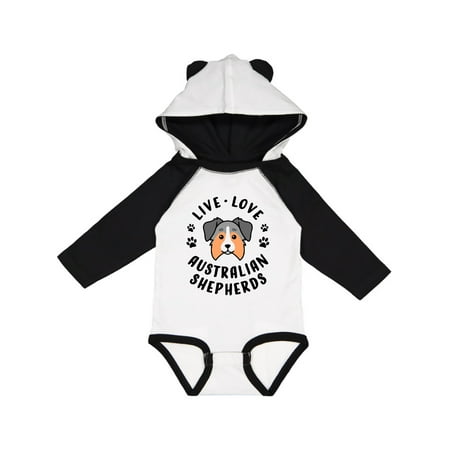 

Inktastic Live Love Australian Shepherds Gift Baby Boy or Baby Girl Long Sleeve Bodysuit