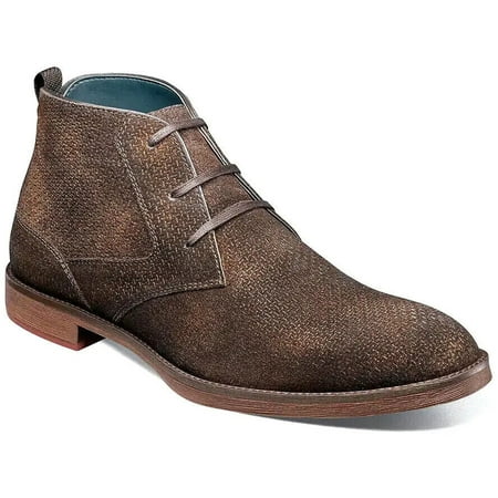 Men s Stacy Adams Kyron Plain Toe Chukka Boot Suede Brown Multi 25545-249