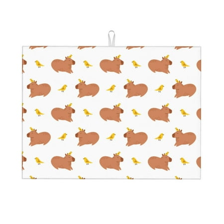 Dish Drying Mats for Kitchen Counter - Bird Capybaras Print 18x24in Dish Drying Pad Coffee Mat with Hanging Loop Super Absorbent Kitchen Counter Mat Coffee Bar Accessories
Dish Drying Mats for Kitchen Counter - Bird Capybaras Print 18x24in Dish Drying Pad Coffee Mat with Hanging Loop Super Absorbent Kitchen Counter Mat Coffee Bar Accessories