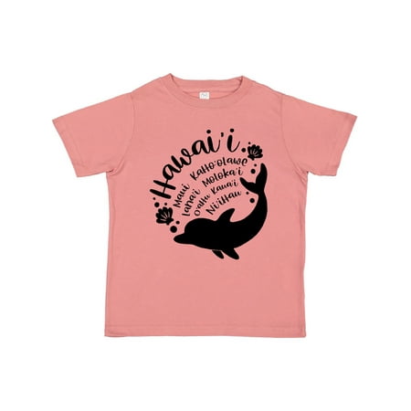 Inktastic Hawaii Islands with Dolphin Gift Toddler Boy or Toddler Girl T-Shirt