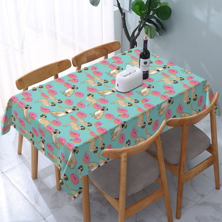 Tablecloth Pug Donuts Table Cloth For Rectangle Tables Waterproof Resistant Picnic Table Covers For Kitchen Dining/Party(54x72in)
Tablecloth Pug Donuts Table Cloth For Rectangle Tables Waterproof Resistant Picnic Table Covers For Kitchen Dining/Party(54x72in)