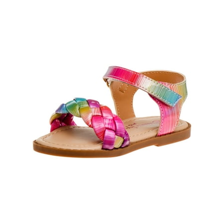 Nanette Lepore hook and loop Toddler Girl s Braid Open Toe Strap Sandals