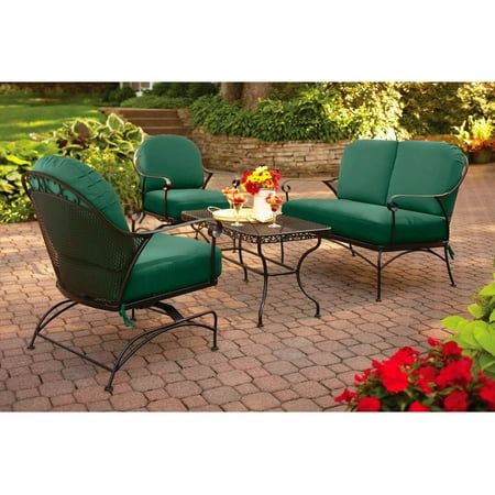 Better Homes and Gardens Clayton Court 4-Piece Patio Conversation Set, Seats 4