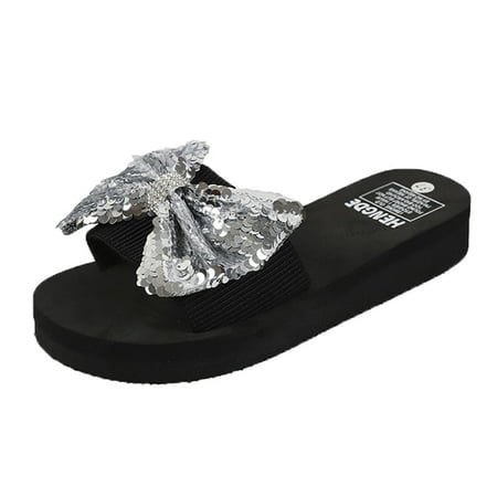 Women Shoes Thick Sole Beach Sequin Slippers Sandals Summer Slippers Shoes Comfort Open Toe Pearl Sequins Thick Sole Beach Sandals Slippers PU Dress Sandals for Women Silver
Women Shoes Thick Sole Beach Sequin Slippers Sandals Summer Slippers Shoes Comfort Open Toe Pearl Sequins Thick Sole Beach Sandals Slippers PU Dress Sandals for Women Silver