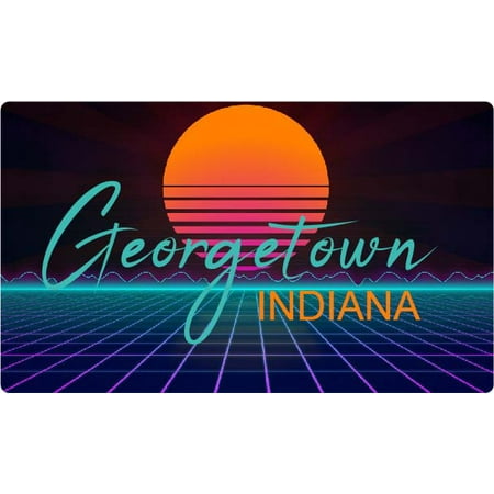 Georgetown Indiana 4 X 2.25-Inch Fridge Magnet Retro Neon Design