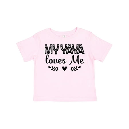 Inktastic My Yaya Loves Me Scandinavian Gift Toddler Toddler Girl T-Shirt