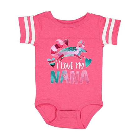 Inktastic I Love My Nana Pink and Blue Fox with Hearts Gift Baby Boy or Baby Girl Bodysuit
Inktastic I Love My Nana Pink and Blue Fox with Hearts Gift Baby Boy or Baby Girl Bodysuit