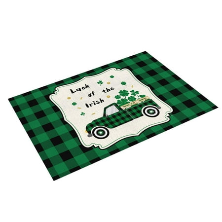 St Patricks Day Decor Tall round Table Set for 4 St. Patricks s Day Placemats Scandinavians Irish Day Plaid Decorative Placemats Insulated Tablecloths
St Patricks Day Decor Tall round Table Set for 4 St. Patricks s Day Placemats Scandinavians Irish Day Plaid Decorative Placemats Insulated Tablecloths