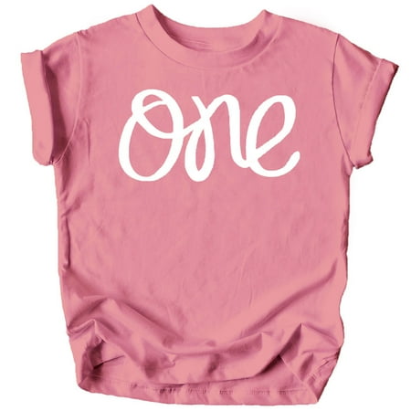 One 1st Birthday Shirt for Baby Girls First Birthday Outfit Mauve Shirt