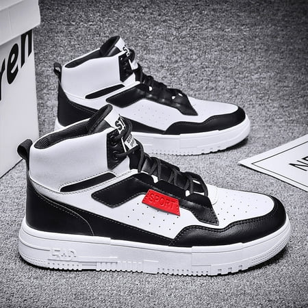 Men‘s Skate Shoes Fashion Color Block Casual Lightweight High Top Shoes Elevator Shoes Outdoor Walking Sneakers
Men‘s Skate Shoes Fashion Color Block Casual Lightweight High Top Shoes Elevator Shoes Outdoor Walking Sneakers