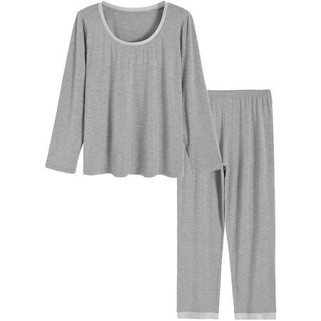 Women s Scoop Neck Sleepwear Long Sleeves Pajama Set
Women s Scoop Neck Sleepwear Long Sleeves Pajama Set