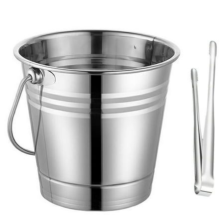 FRCOLOR 1 Set of Stainless Steel Ice Cube Bucket with Ice Tong Ice Storage Bucket Portable Beer Bucket
FRCOLOR 1 Set of Stainless Steel Ice Cube Bucket with Ice Tong Ice Storage Bucket Portable Beer Bucket