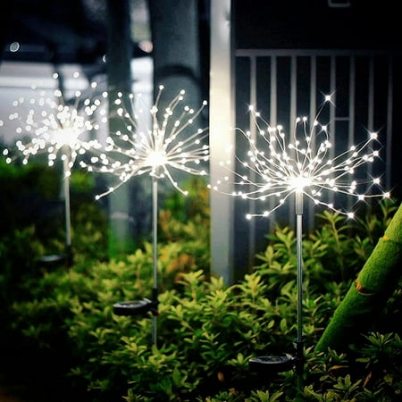 Solar Firework Light 90 LED Outdoor Solar Garden Decorative Lights with 2 Lighting Modes for Walkway Pathway Backyard Christmas Decoration Parties(White)
Solar Firework Light 90 LED Outdoor Solar Garden Decorative Lights with 2 Lighting Modes for Walkway Pathway Backyard Christmas Decoration Parties(White)